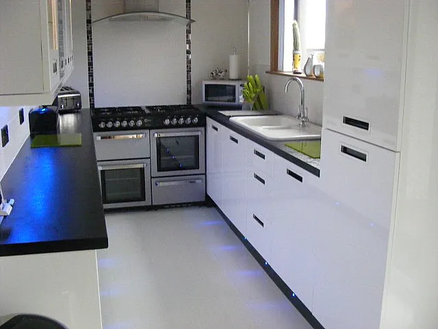 White and Black Kitchen